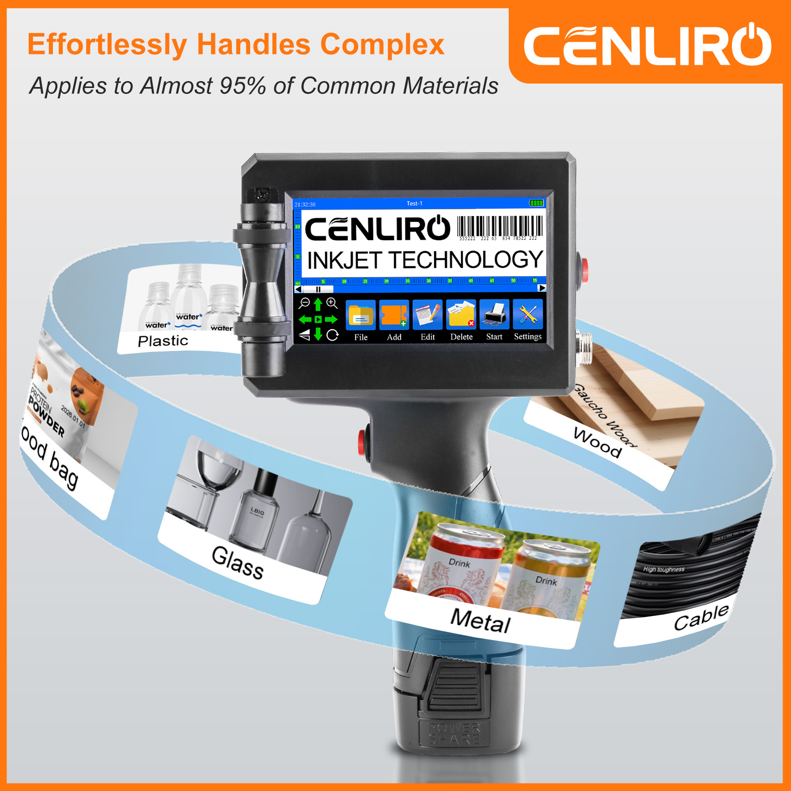 Commercial Book Printing Machines - Stampante a getto d'inchiostro portatile CENLIRO